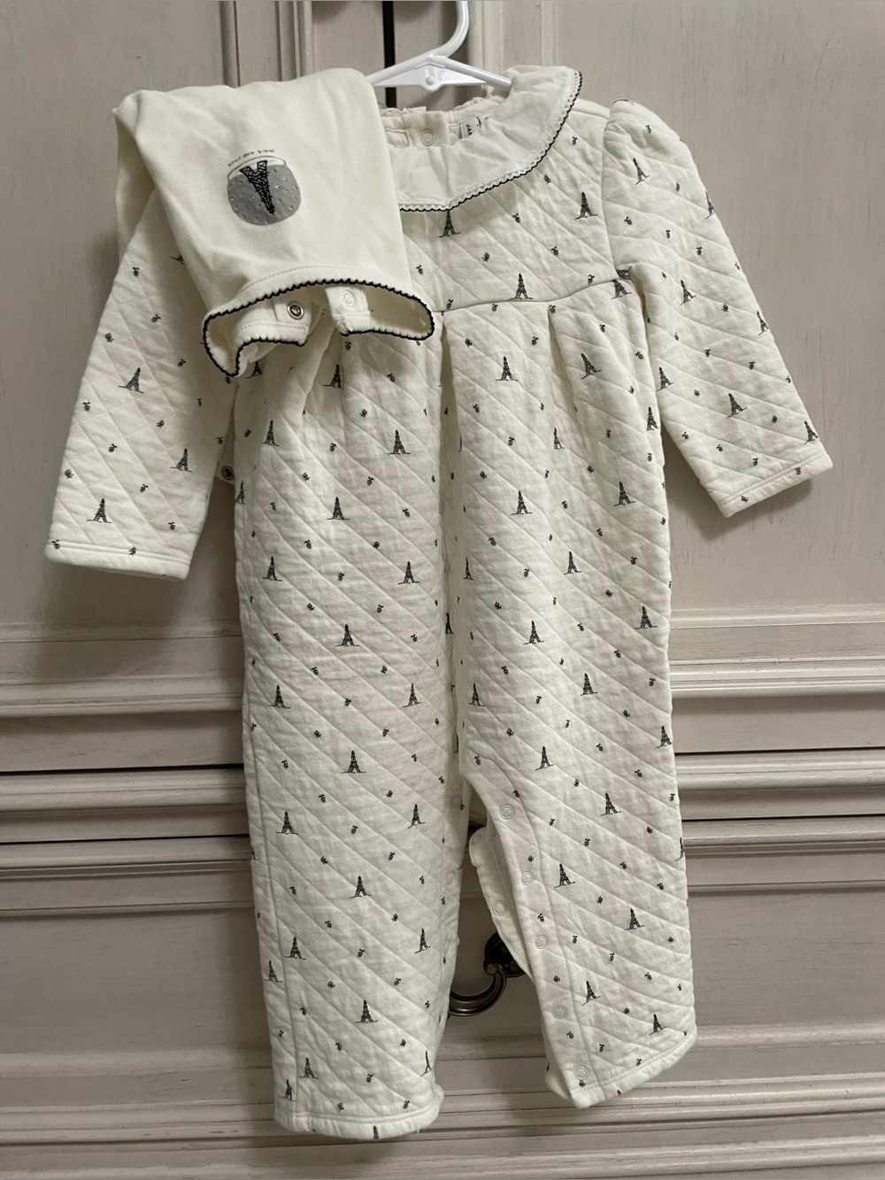 Janie and Jack Eiffel Tower/ Paris Romper, VGUC, Size 12-18 months